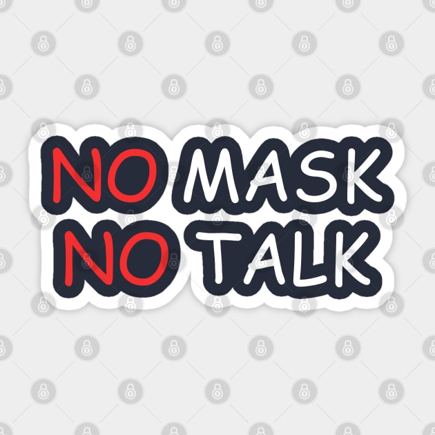 NO MASK NO TALK Sticker by tita